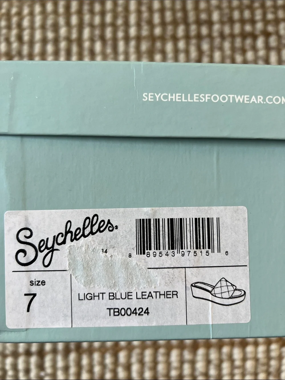 Seychelles High Note Platform Sandal Blue Size 7